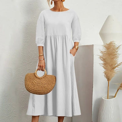 Maëlle - Robe Midi Élégante En Tissu De Haute Qualité