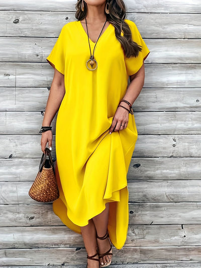 Morgane™| Hailey Robe col en V taille plus
