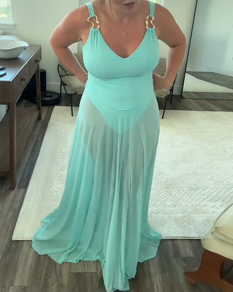 Maillot de Bain Mode Sexy Uni Couleur Une Pièce