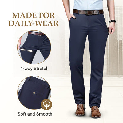 Pantalon Homme Extensible Coupe Droite