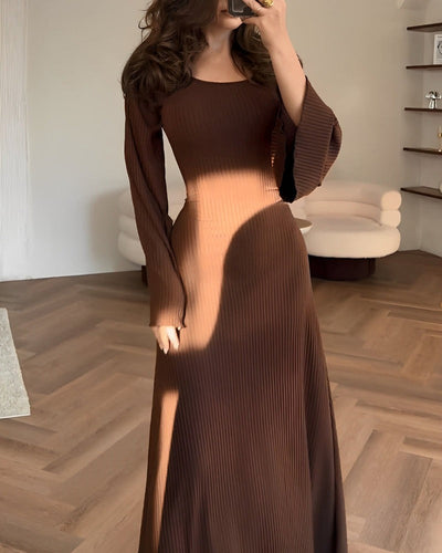 Robe longue élégante en tricot