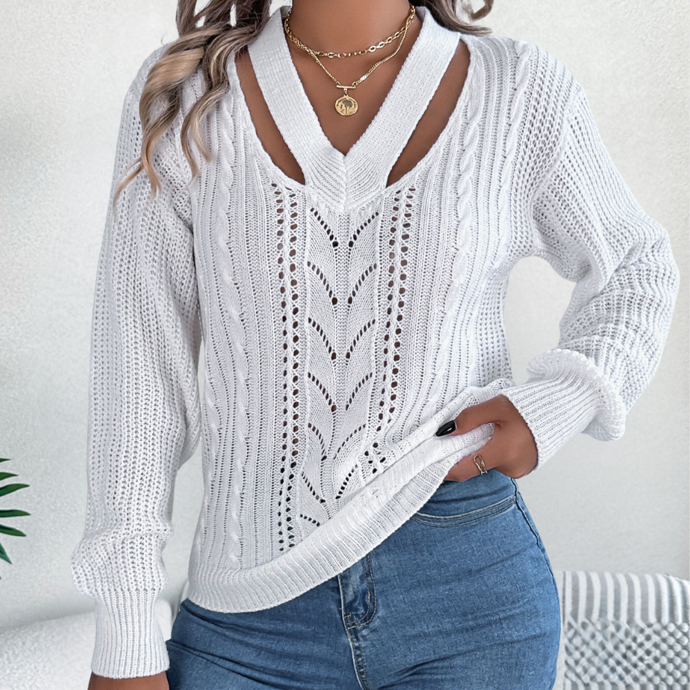 GRACE - Pull en V Élégant pour Femmes