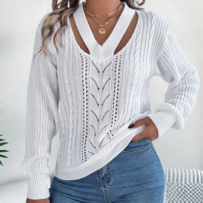 GRACE - Pull en V Élégant pour Femmes