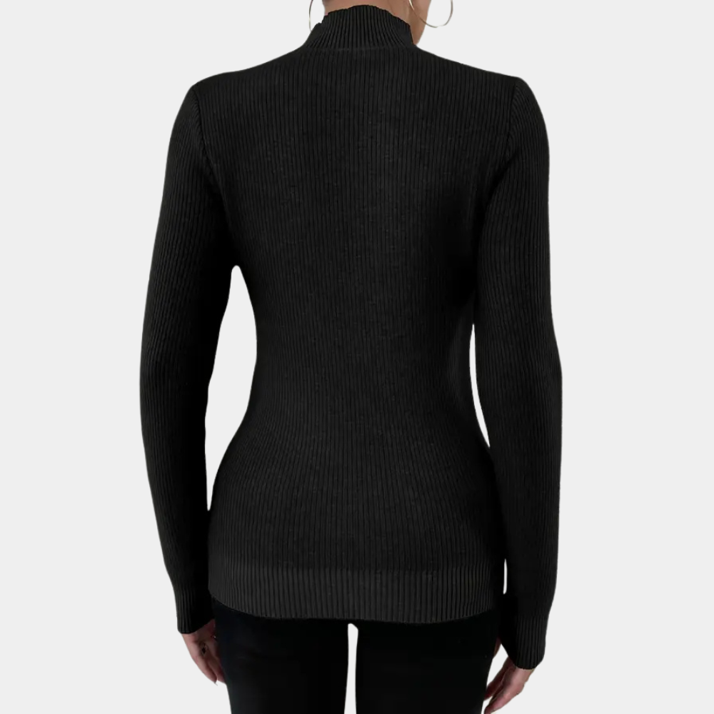 KAPRICIA - Pull à Col Roulé à Rayures pour Femmes