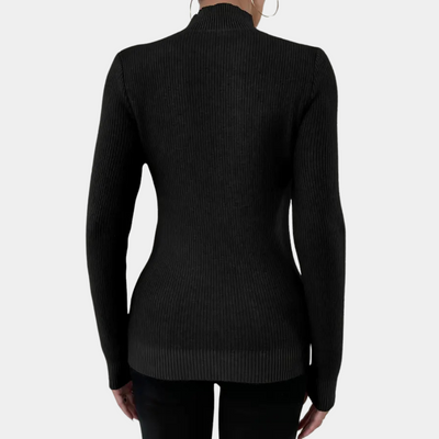 KAPRICIA - Pull à Col Roulé à Rayures pour Femmes
