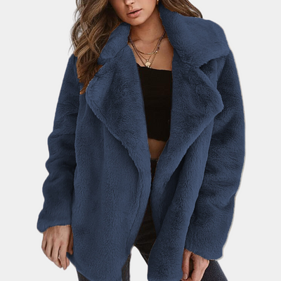 ASHLEY - Manteau d'Hiver Classique en Peluche pour Femmes