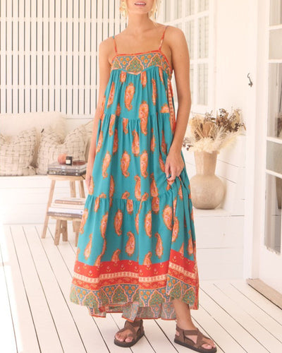 Robe Tendance Bretelles Imprimé
