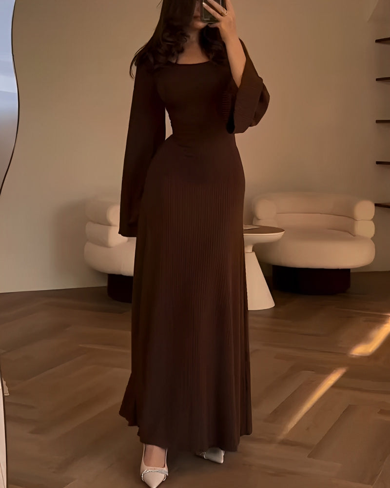Robe longue élégante en tricot