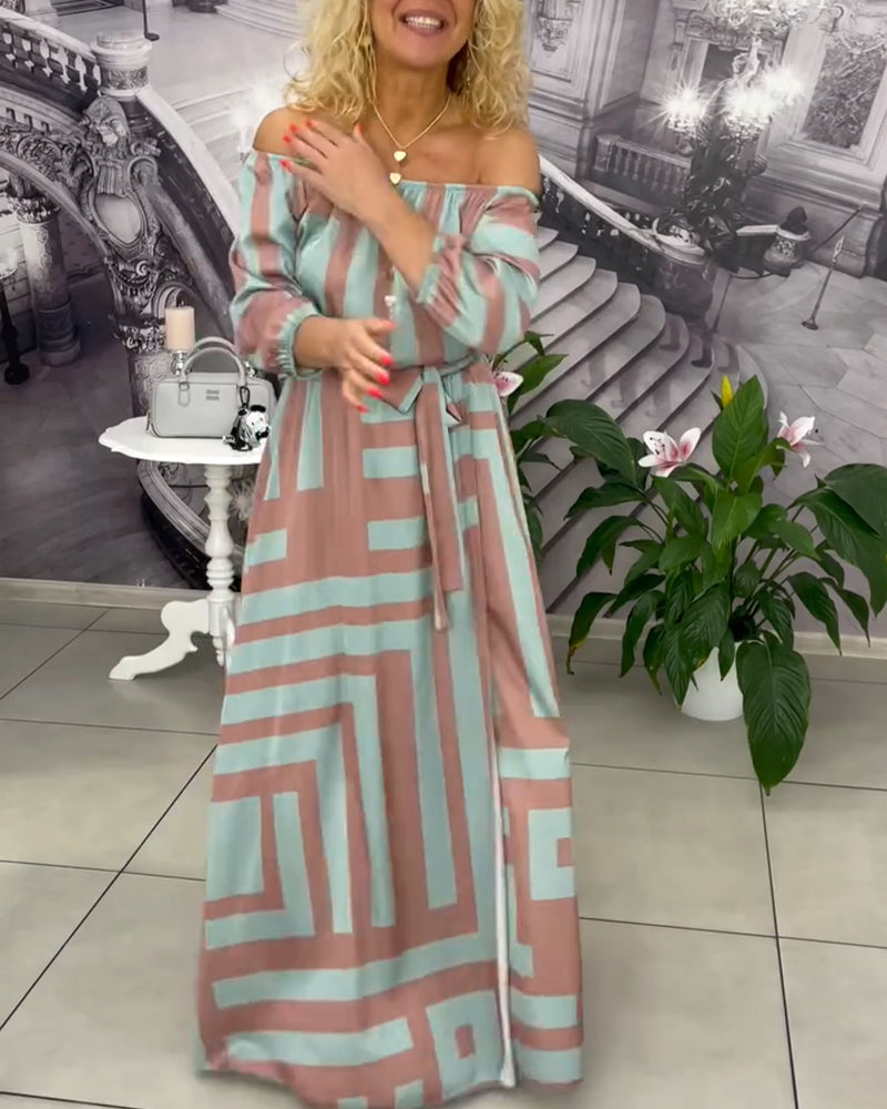Kleid Modisch und Elegant Bedruckt
