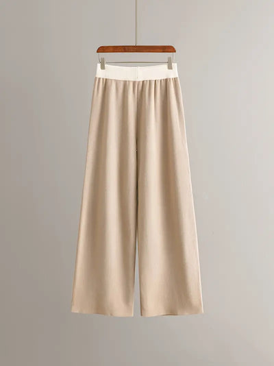 Harper™ - Ensemble élégant de haut en tricot à manches longues et pantalon avec décolleté en V