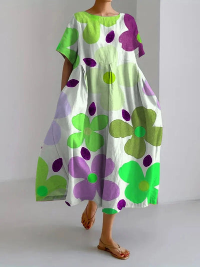 VALENTINA | Robe d'été fleurie avec coupe flatteuse et liberté de mouvement