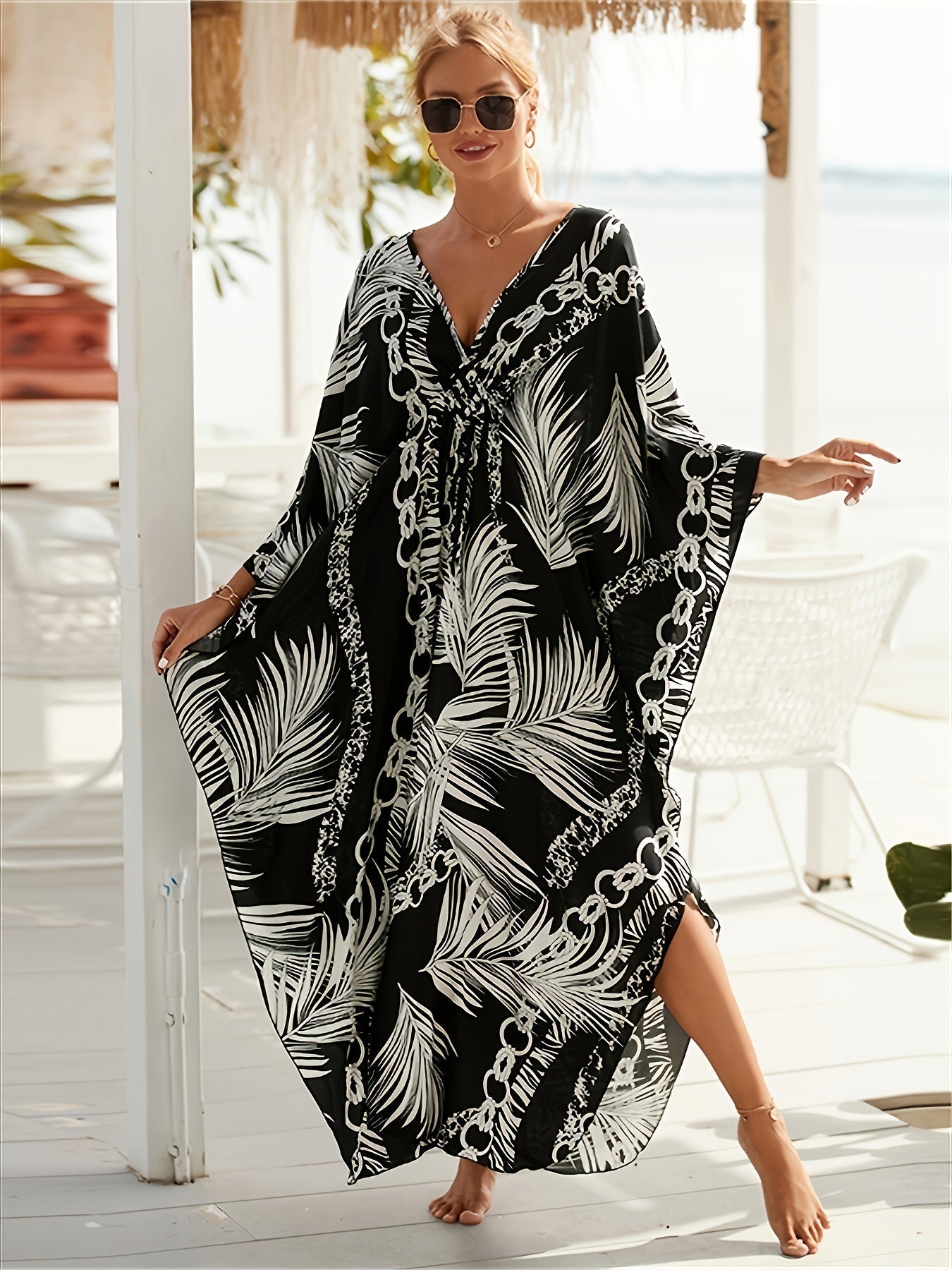 Robe longue en bambou pour resort tropical