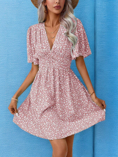 Camille - Robe Estivale À Fleurs Et Décolleté En V