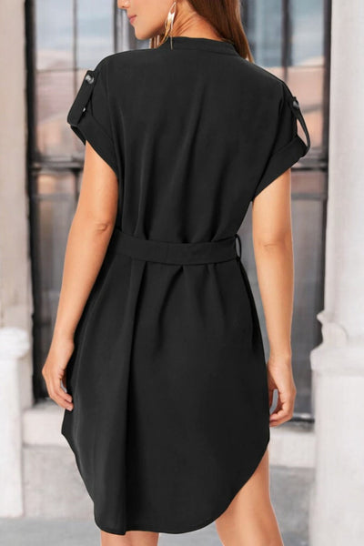 Léna - Robe À Manches Notch Et Coupe Aérée