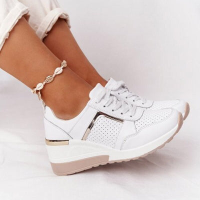 Sneakers Compensées | Perforées Chic | Confort Urbain