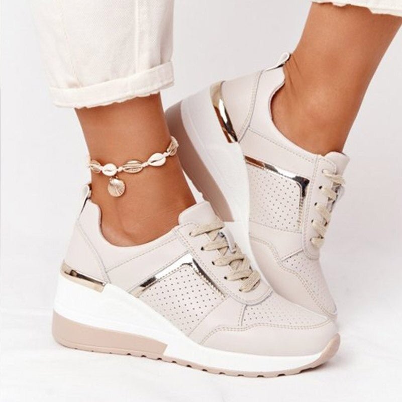 Sneakers Compensées | Perforées Chic | Confort Urbain