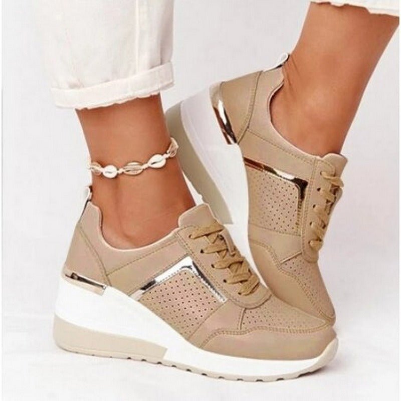 Sneakers Compensées | Perforées Chic | Confort Urbain