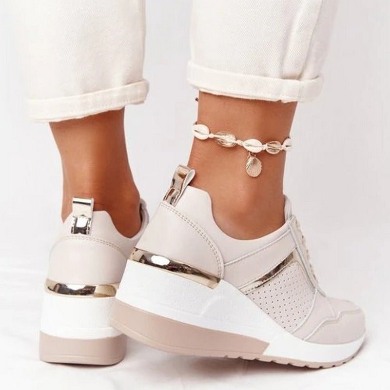 Sneakers Compensées | Perforées Chic | Confort Urbain