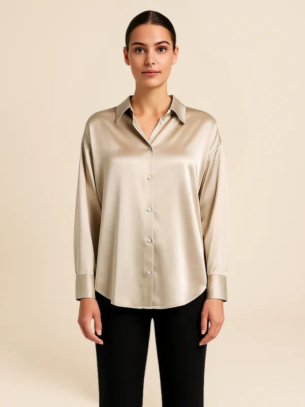 Chemise Satinée Élégante | Confort et Style | Brillance Raffinée