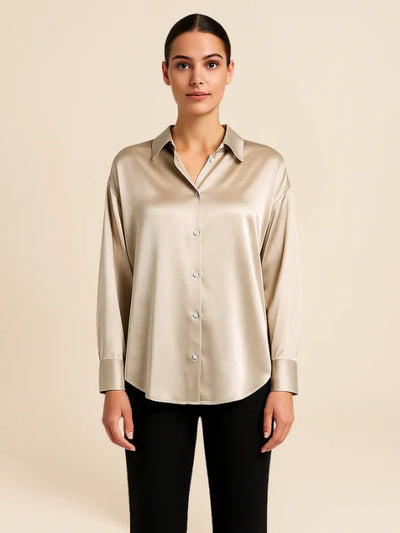Chemise Satinée Élégante | Confort et Style | Brillance Raffinée