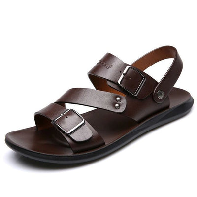 Sandales d'été en cuir avec amorti confortable - Yoeri
