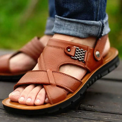 Sandales en cuir élégantes et confortables pour un été agréable - Tibor