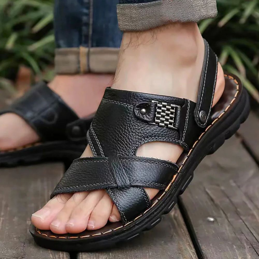 Sandales en cuir élégantes et confortables pour un été agréable - Tibor
