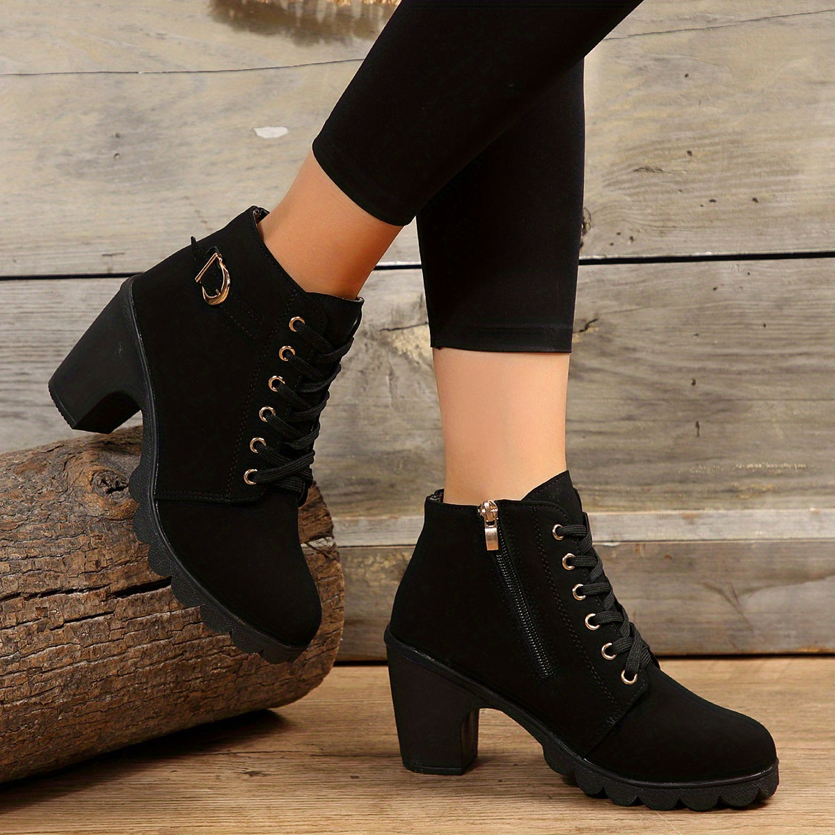 Lana | Bottes Lacets Pour Femme | Talons