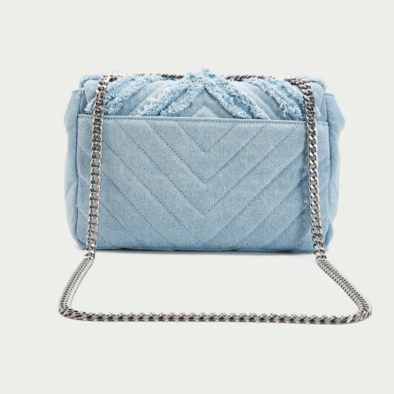Sac à bandoulière en denim bleu clair pour femmes par Macy