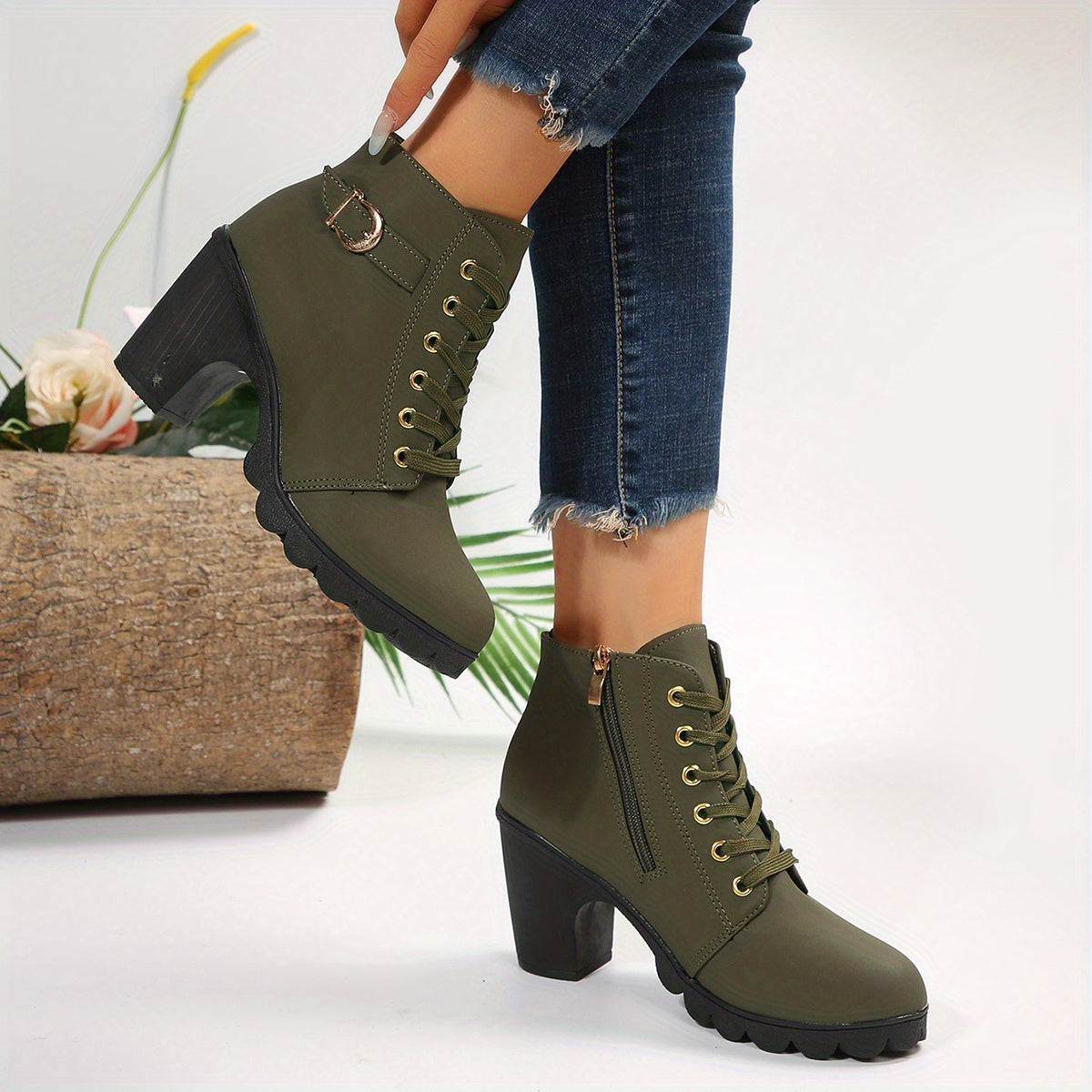 Lana | Bottes Lacets Pour Femme | Talons