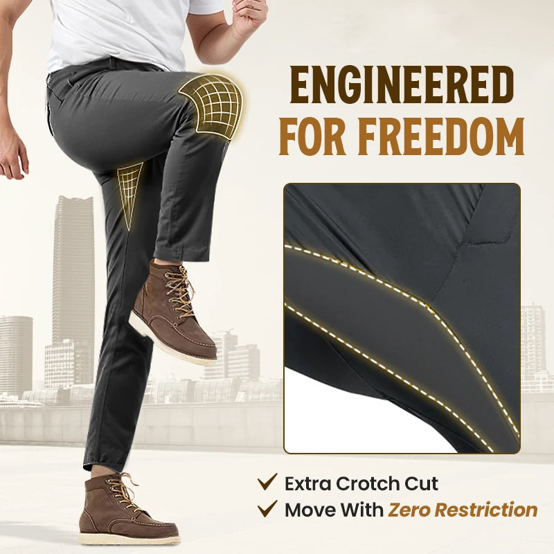 Pantalon Actif Khaki Pour Homme Avec Ceinture Extensible