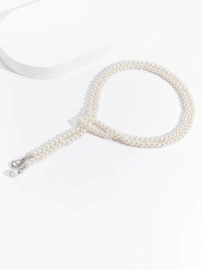 Collier à pampilles en perles tendance vintage