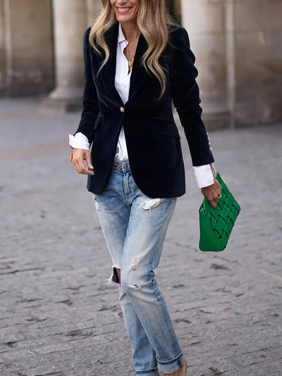 Bellini™ | Blazer en Velours Élégant