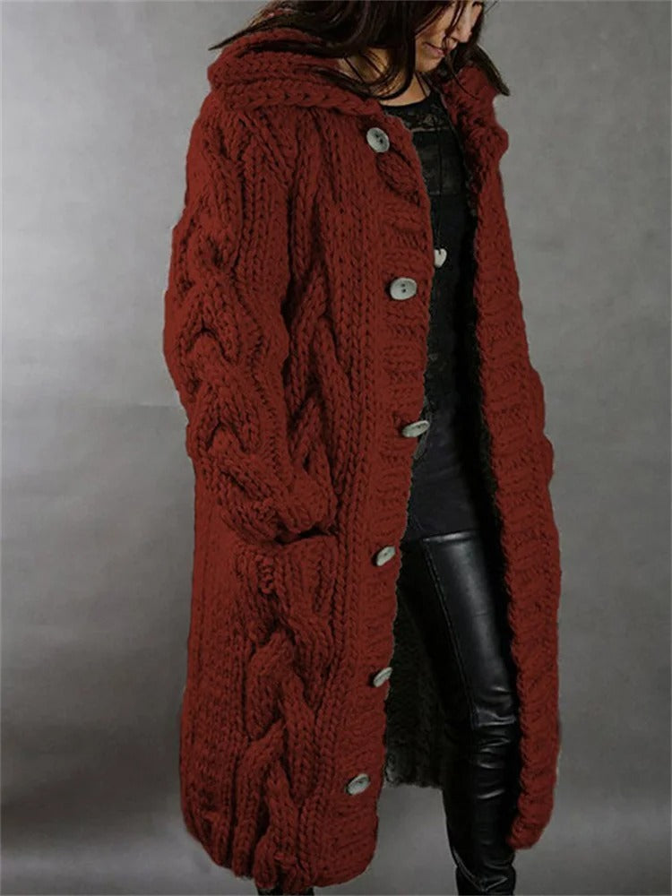 Roma™ - Manteau long et confortable en tricot