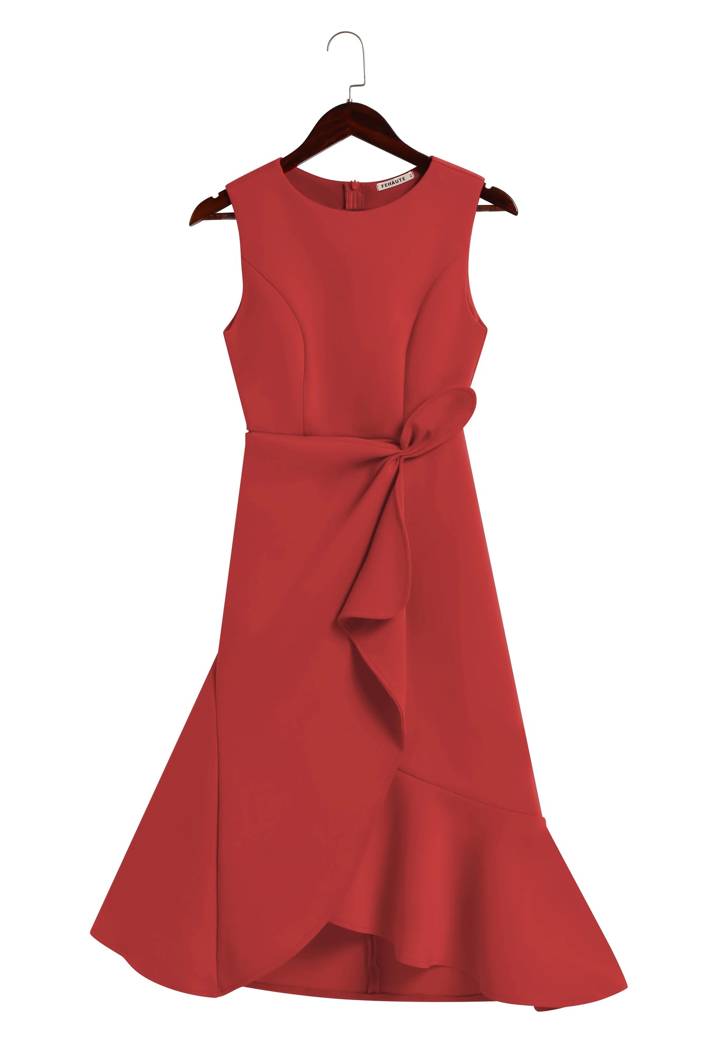 Robe sans manches avec taille torsadée