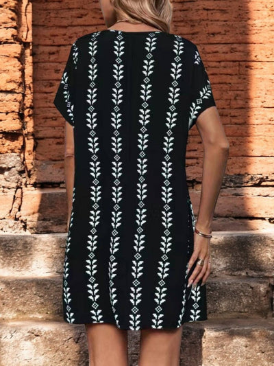 Vivienne - Robe D'Été À Manches Courtes Avec Motif Floral
