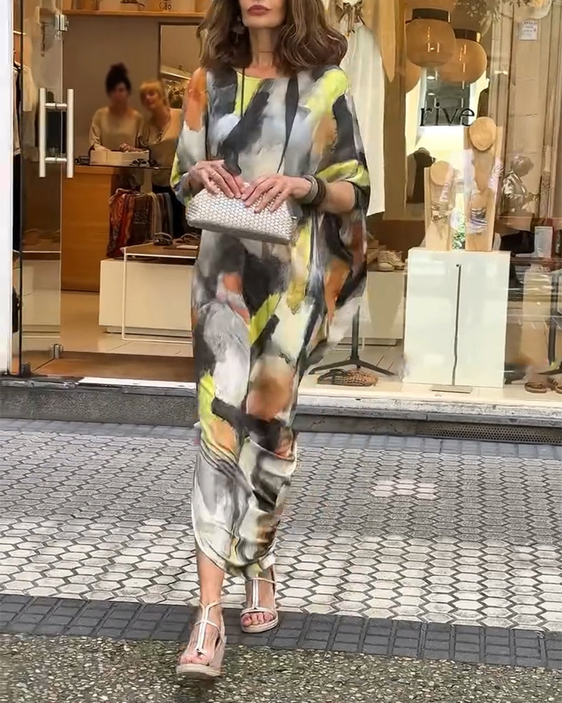 Robe de mode de rue tempérament imprimé