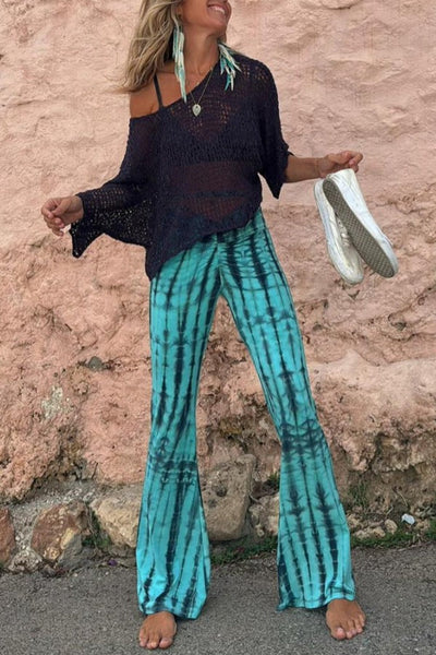 Pantalon évasé extensible