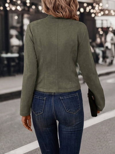 Doris - Chic Double-breasted Open Front Jacket for Women