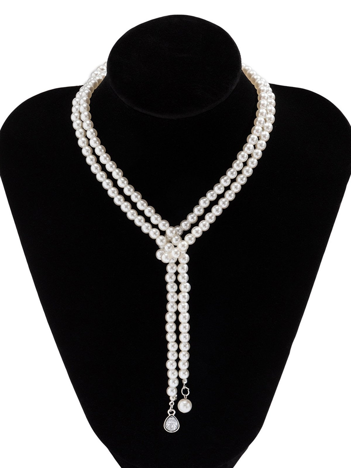 Collier à pampilles en perles tendance vintage