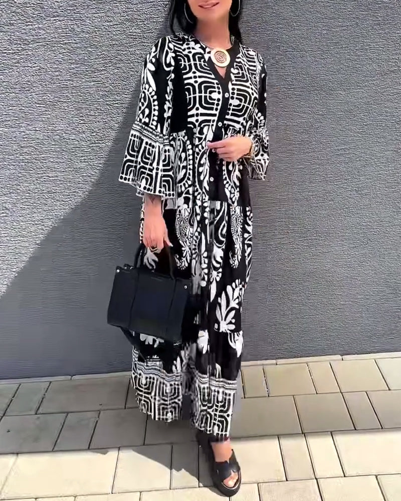 Robe Encolure En V Confortable