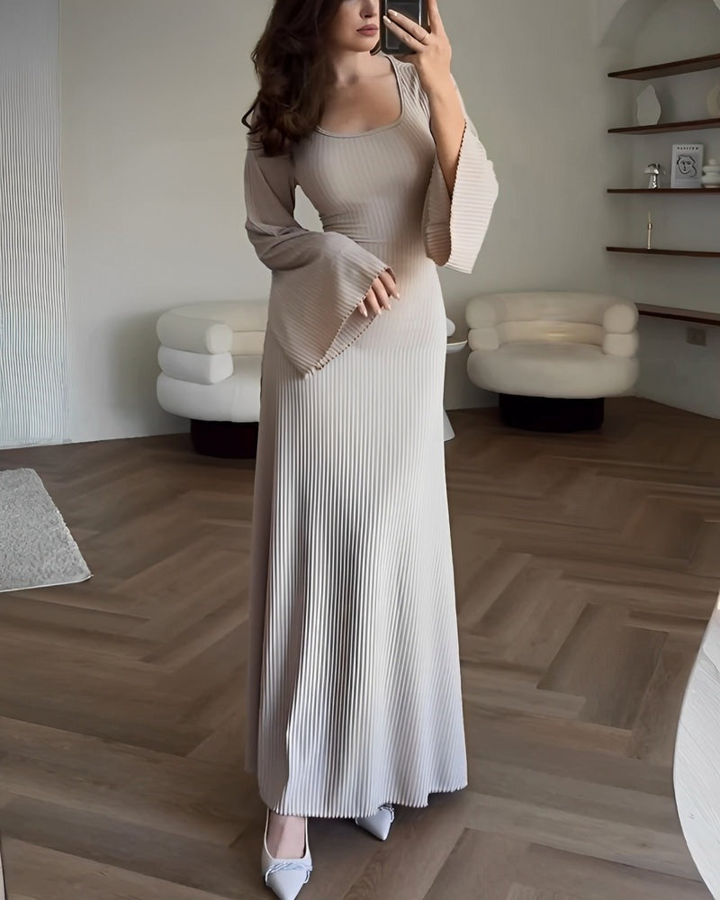 Robe longue élégante en tricot