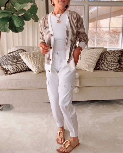 Pantalon Casual All-Match Taille Élastique