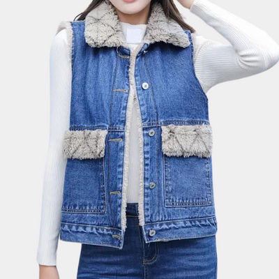 ELENA - Gilet Sans Manches Moderne d'Hiver pour Femmes