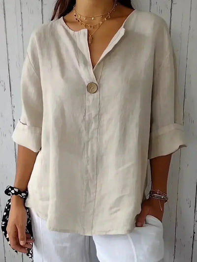 Top Lindala pour femme | Chemise décontractée à col en V pour toutes les occasions