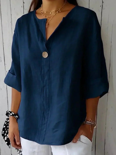 Top Lindala pour femme | Chemise décontractée à col en V pour toutes les occasions