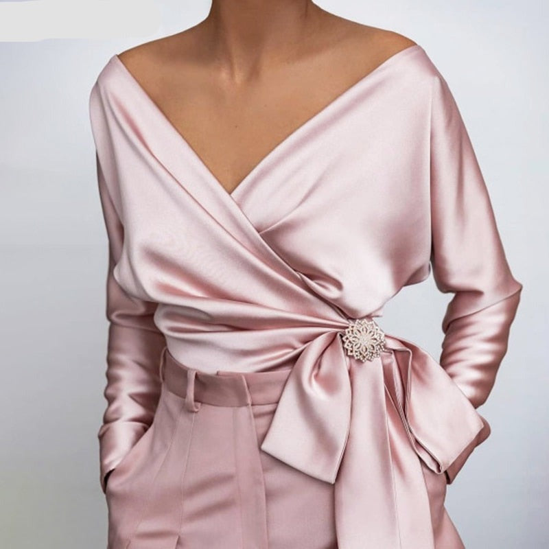 Davina | chemisier en soie pour femmes | Luxueux, élégant & polyvalent