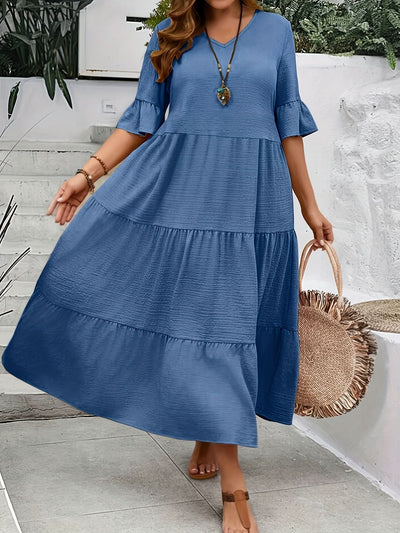 Morgane™| Nena robe col en V Plus Size