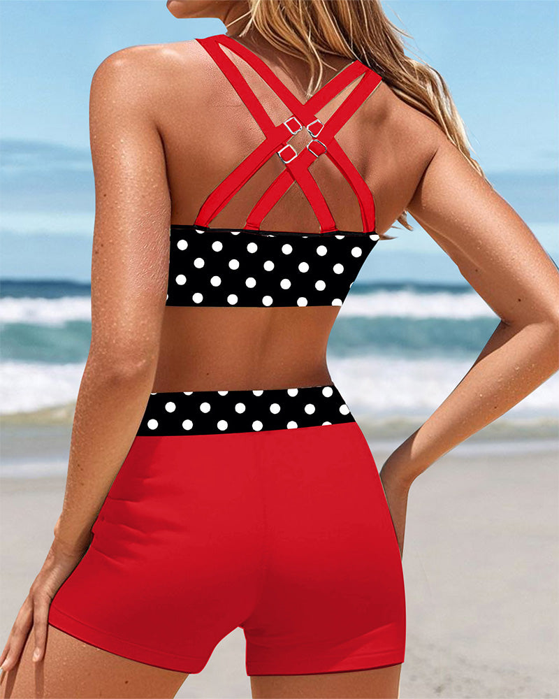 Maillots de bain Sportif à Pois Boxers