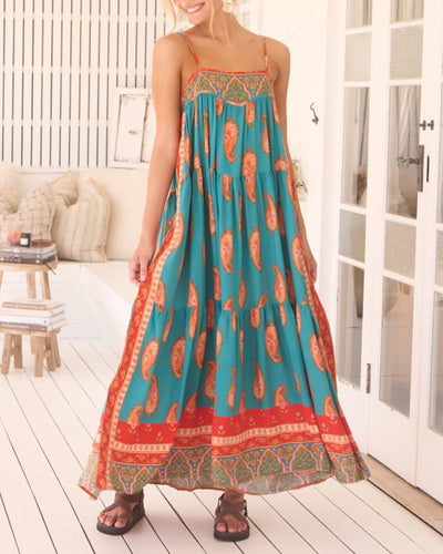 Robe Tendance Bretelles Imprimé